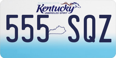 KY license plate 555SQZ