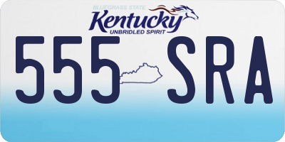 KY license plate 555SRA