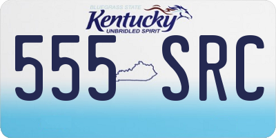 KY license plate 555SRC