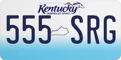 KY license plate 555SRG
