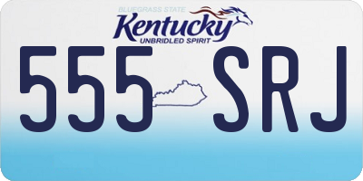 KY license plate 555SRJ