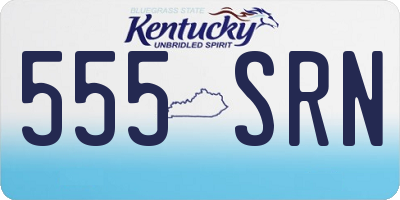 KY license plate 555SRN