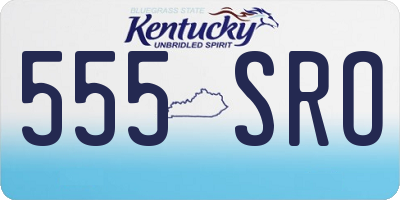 KY license plate 555SRO