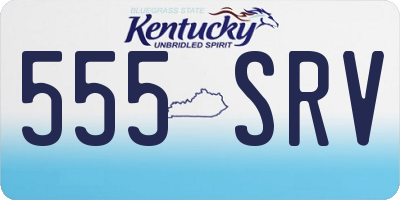 KY license plate 555SRV