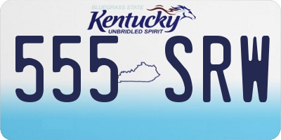 KY license plate 555SRW