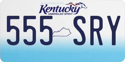 KY license plate 555SRY