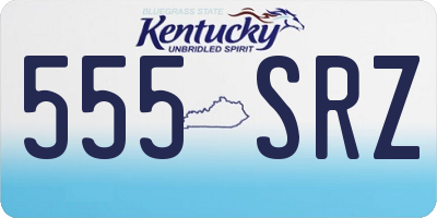 KY license plate 555SRZ