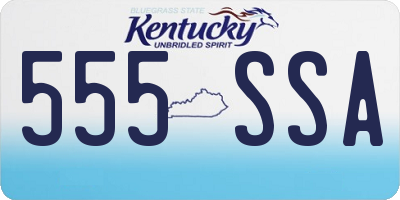 KY license plate 555SSA