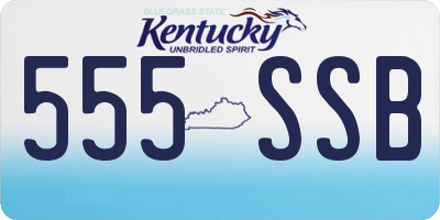 KY license plate 555SSB