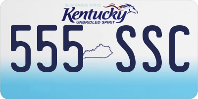 KY license plate 555SSC