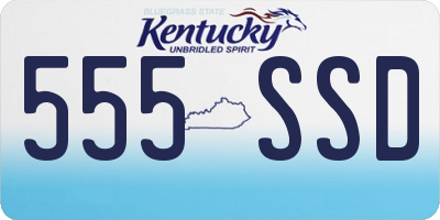 KY license plate 555SSD