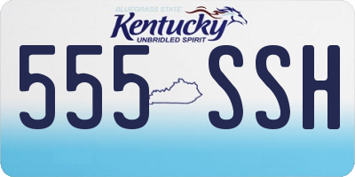 KY license plate 555SSH