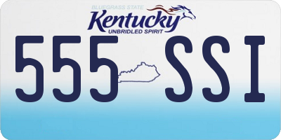 KY license plate 555SSI