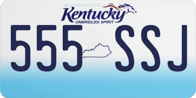 KY license plate 555SSJ