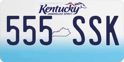 KY license plate 555SSK