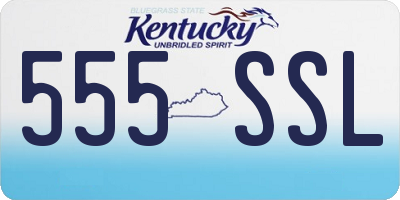 KY license plate 555SSL