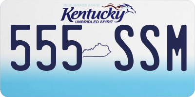 KY license plate 555SSM