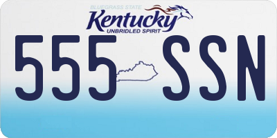 KY license plate 555SSN