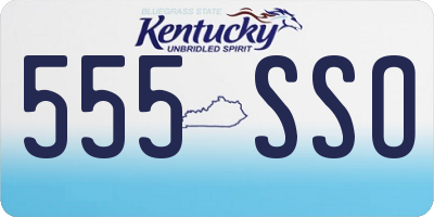 KY license plate 555SSO