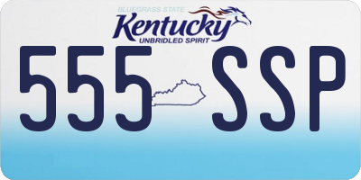 KY license plate 555SSP