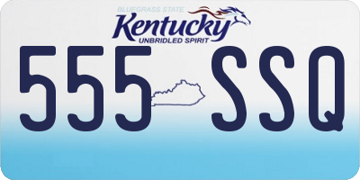 KY license plate 555SSQ