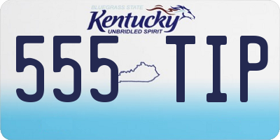 KY license plate 555TIP