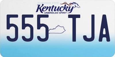 KY license plate 555TJA