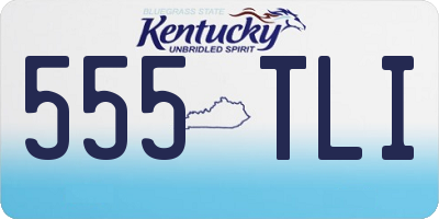 KY license plate 555TLI