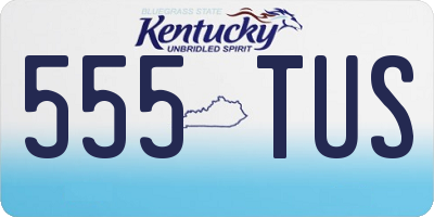 KY license plate 555TUS