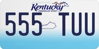 KY license plate 555TUU