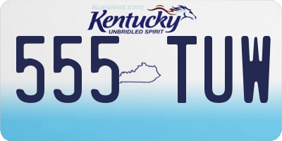 KY license plate 555TUW