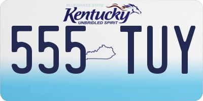 KY license plate 555TUY