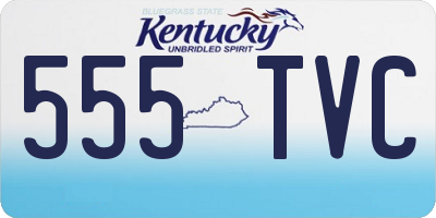 KY license plate 555TVC