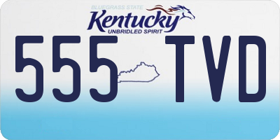 KY license plate 555TVD
