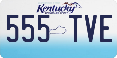 KY license plate 555TVE