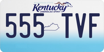 KY license plate 555TVF
