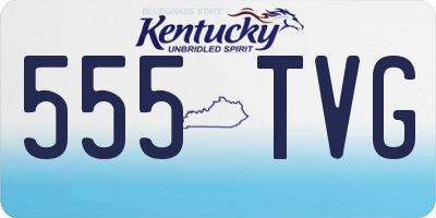 KY license plate 555TVG
