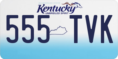KY license plate 555TVK