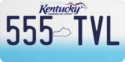KY license plate 555TVL