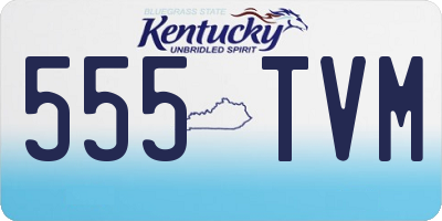 KY license plate 555TVM