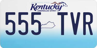 KY license plate 555TVR