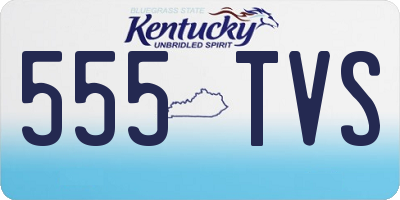 KY license plate 555TVS