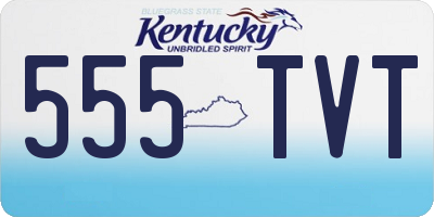 KY license plate 555TVT