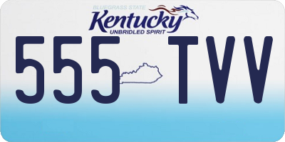 KY license plate 555TVV