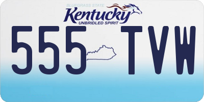 KY license plate 555TVW
