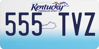 KY license plate 555TVZ
