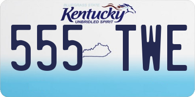 KY license plate 555TWE