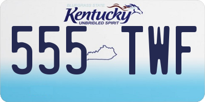 KY license plate 555TWF