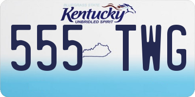 KY license plate 555TWG