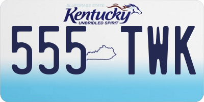 KY license plate 555TWK